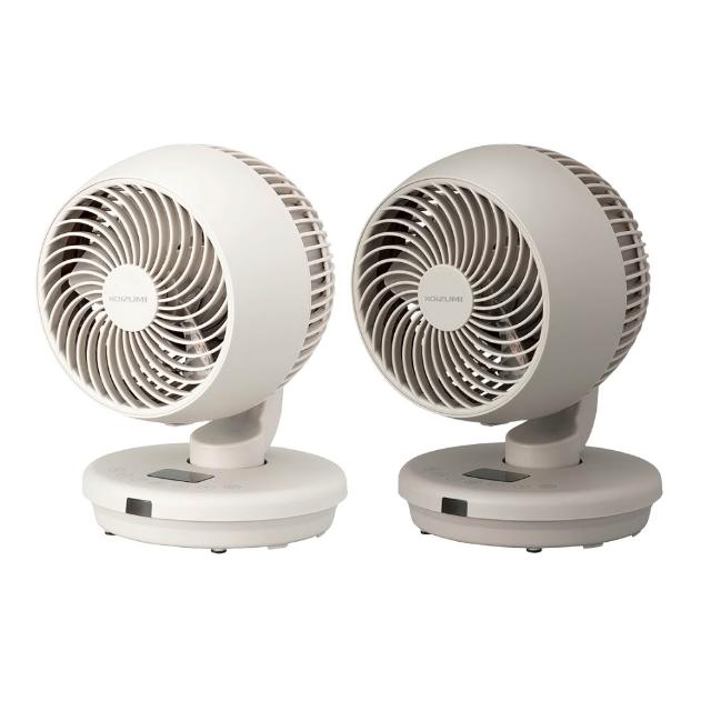 【日本KOIZUMI小泉成器】鵝頸颶風智能循環扇 KCF-G541(灰/白)