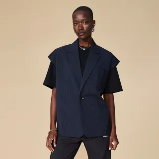 【ARVOpm】藏青寬版西裝式背心00172505102(新品上市)