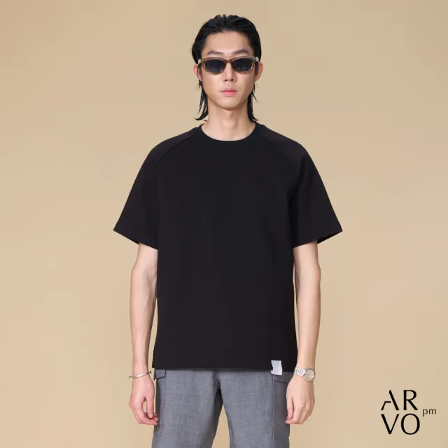 【ARVOpm】男女同款 基本款標準版黑色T恤00212505104(雙11限定)