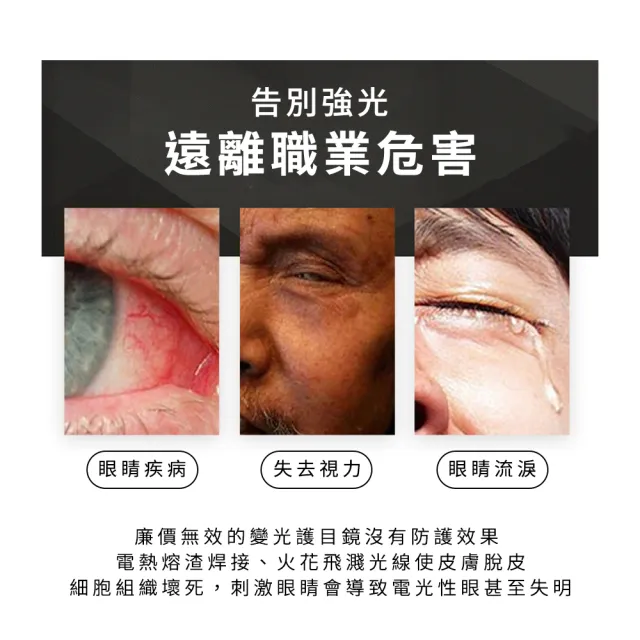 【銲師傅】電銲眼鏡 自動變光焊接專用護目鏡 附盒 B-PG176+(焊工防護 氬焊 電焊 CO2 焊接 防護眼鏡)