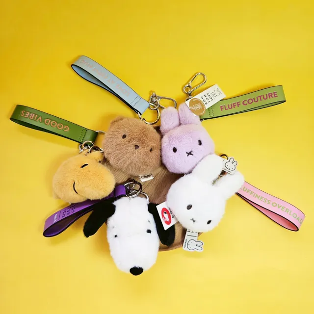 【BON TON TOYS】雙11 Woodstock糊塗塌客環保毛絨背包吊飾-黃(9cm 玩偶、娃娃、鑰匙圈)