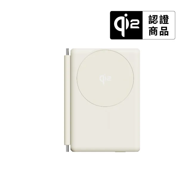 【Allite】Allite WP1 全能充輕薄磁吸 Qi2 行動電源 奶茶米(快充 x 無線 x 輕巧)
