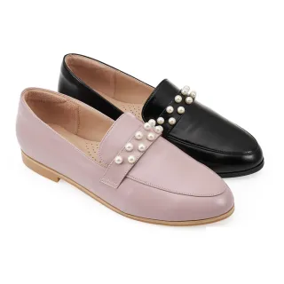 【A.S.O 阿瘦集團】BESO LADY GO系列-珍珠裝飾平底樂福鞋(女鞋_2色任選_網路限定)