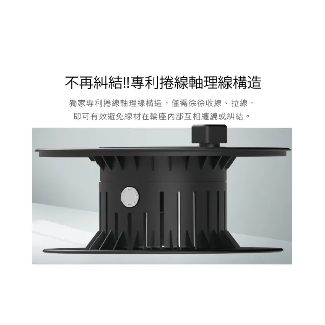 【iPlus+ 保護傘】1開4座3P輪座式延長線10.5m(P-U-7142.露營延長線.戶外延長線.動力線.台灣製)