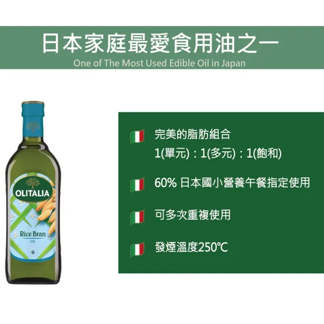 【Olitalia 奧利塔】玄米油x3瓶+芥花油x3瓶(750mlx6瓶-禮盒組)