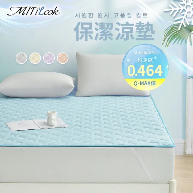 【MIT iLook】專利冰霧極凍涼感冰冰防護保潔墊(單/雙-多款選/Q-MAX值0.46/冰涼/涼墊/冰絲墊/涼夏)
