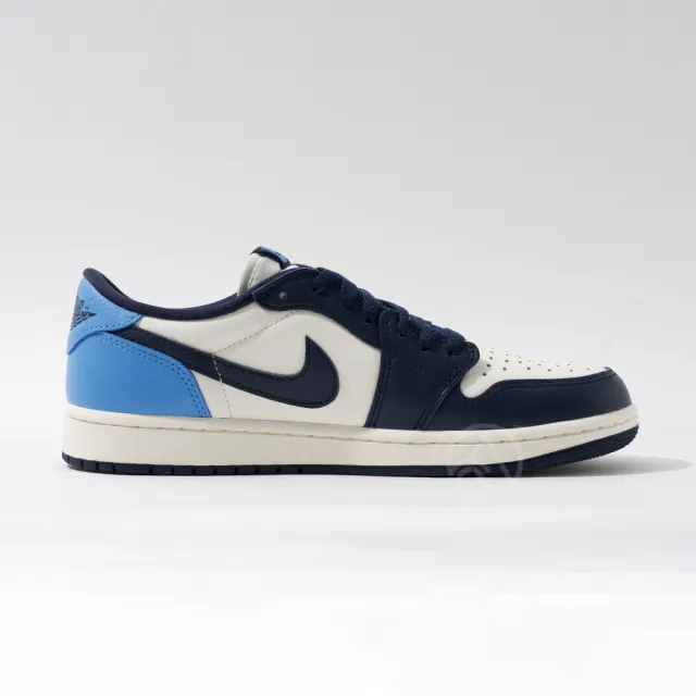 【NIKE 耐吉】Air Jordan 1 Low OG 男鞋 黑曜石藍色 皮革 透氣 AJ1 低筒 休閒鞋 CZ0790-400