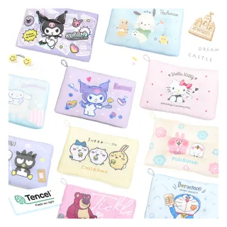 【享夢城堡】雙面天絲水洗枕50x33cm－多款卡通任選-酷洛米大耳狗吉伊卡哇KITTY卡娜赫拉酷企鵝哆啦A夢