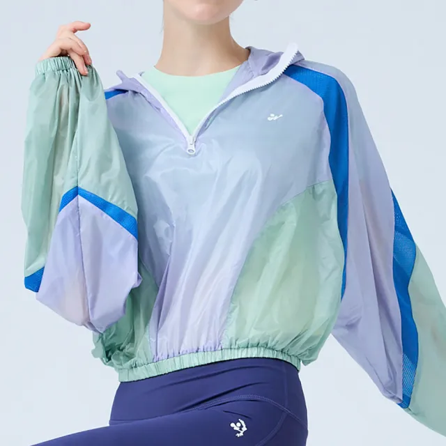 【YUANDONGLI 元動力】輕量亮彩開襟外罩(淺紫;S-XL;4251234904)