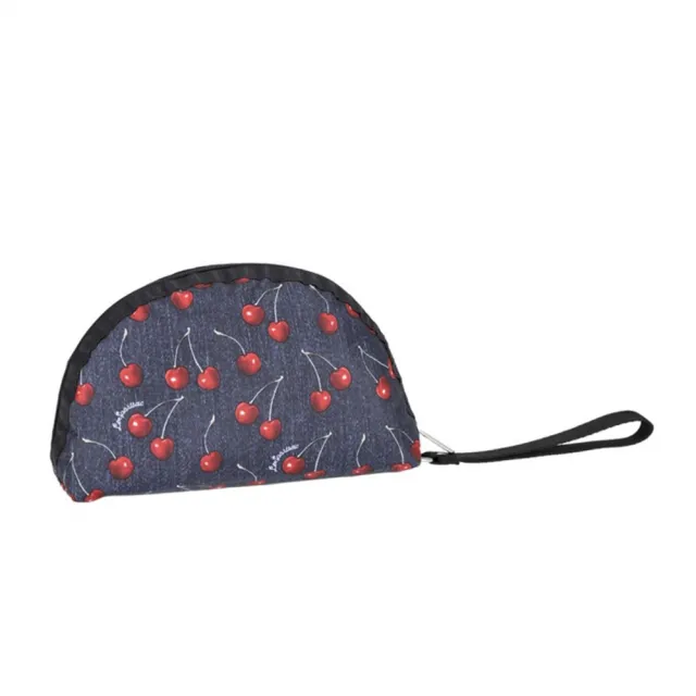 【Lesportsac】雙拉鍊手拿包 化妝包 收納包 送禮 禮物 推薦 女包(夏日櫻桃)