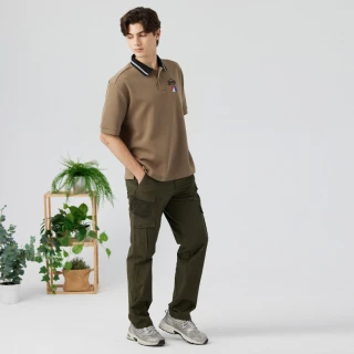 【JEEP】男裝 多口袋輕量工裝長褲(綠色)