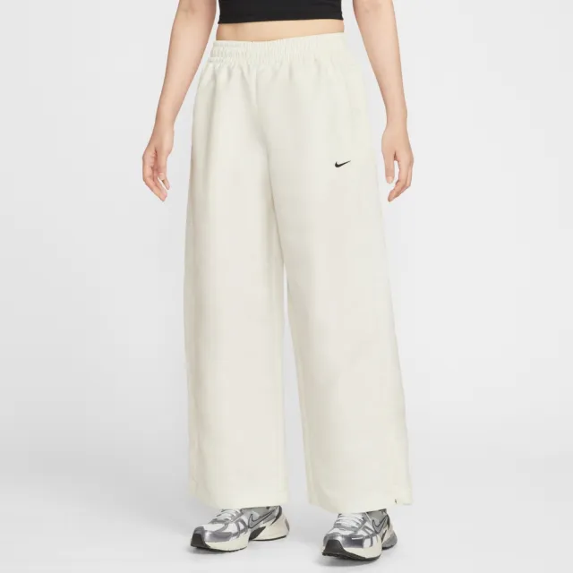 【NIKE 耐吉】長褲 運動褲 休閒 女 AS W NSW NK LIQ SHINE PANT 米白色(HV2476133)