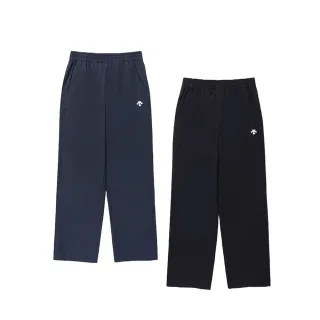 【DESCENTE】迪桑特 男士 尼龍直筒運動長褲(黑色/深藍色)