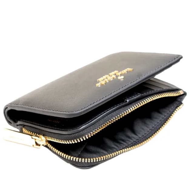 【KATE SPADE】MODISON經典立體LOGO防刮皮革短夾(經典黑)