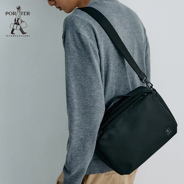 【PORTER INTERNATIONAL】高效有序NOMAD斜背包-L(黑)