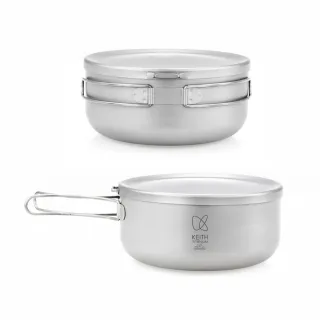 【Keith】鎧斯鈦單層便當盒 1200ml / Ti5329(露營泡麵碗 戶外圓型飯盒 野營鈦餐盒 登山 鈦碗)