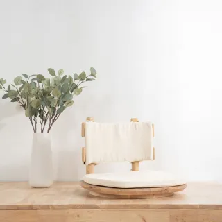 【H&D 東稻家居】自然木語系列 - 原木榻榻米旋轉椅子 和室椅 日式椅 休閒椅 造型椅(DIY自行組裝)