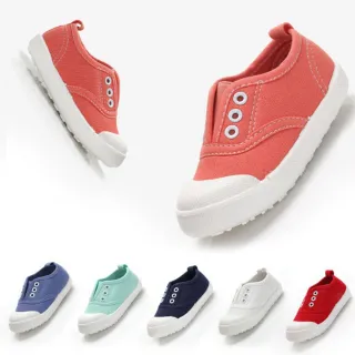 【橘魔法】兒童無鞋帶輕便帆布鞋(鞋子 室內鞋 兒童布鞋 便鞋 休閒鞋 帆布鞋 中性款 男童 女童 童鞋)