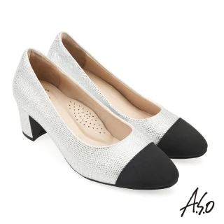 【A.S.O 阿瘦集團】Ａ.S.O 窩心系列-華麗小香風鑽石拼接高跟鞋(女鞋_白色)