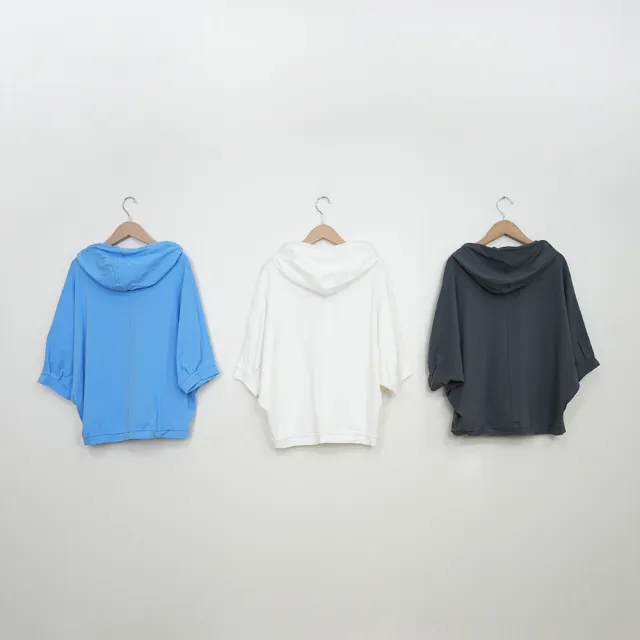 【Dailo】彩色棉繩寬鬆連棉短袖上衣(藍 白 灰/魅力商品)