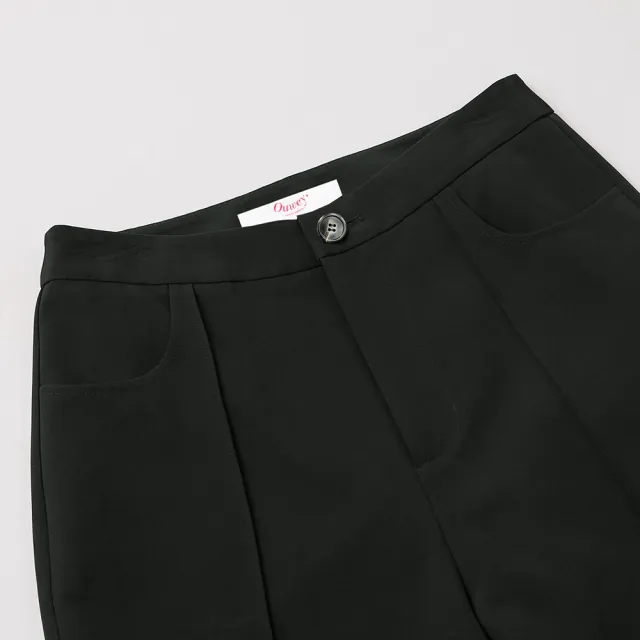 【OUWEY 歐薇】都會高級黑小直筒西裝褲(黑；M-XL；3252326424)