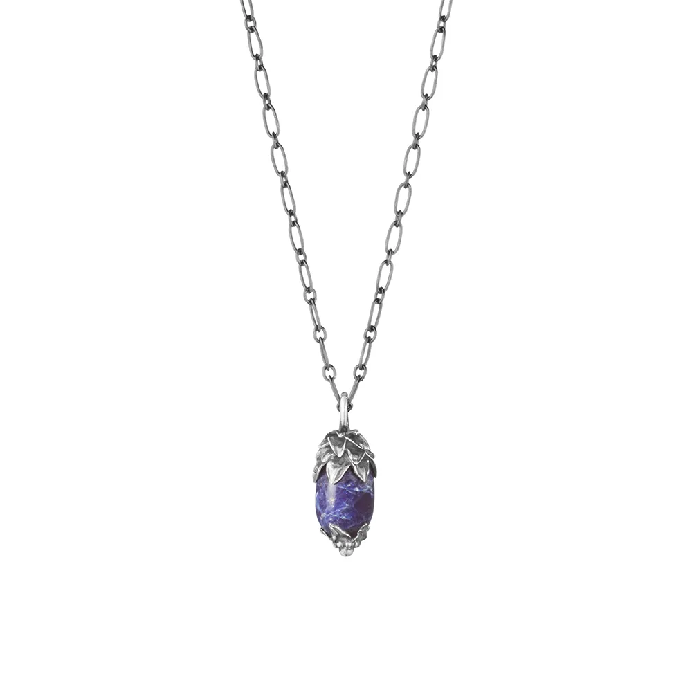 Georg Jensen 官方旗艦店】2026 HERITAGE 項鍊(氧化純銀方鈉石