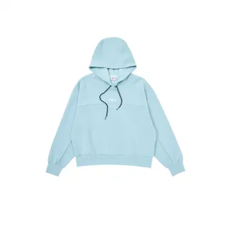 【FILA官方直營】#復古飛馳 女長袖連帽T恤-淺藍(5TEZ-5426-BU_253)