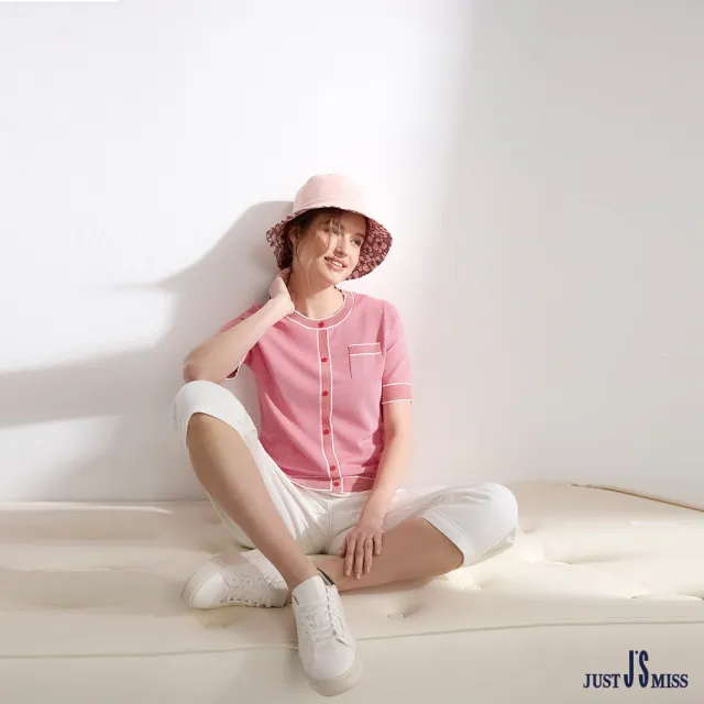 【Just J’S Miss】小香風假開扣針織上衣