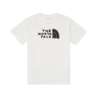 【The North Face 官方旗艦】北面女款白色品牌LOGO印花短袖T恤｜8EM5FN4