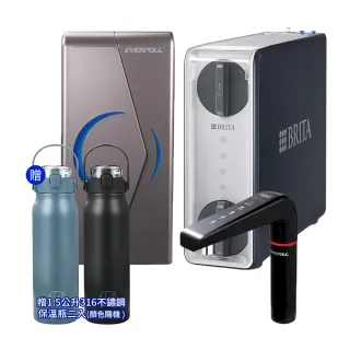 【EVERPOLL】EVB-298-E 廚下型雙溫UV觸控飲水機 搭BRITA GR600 RO淨水系統(飲水機/加熱器/廚下飲水機)