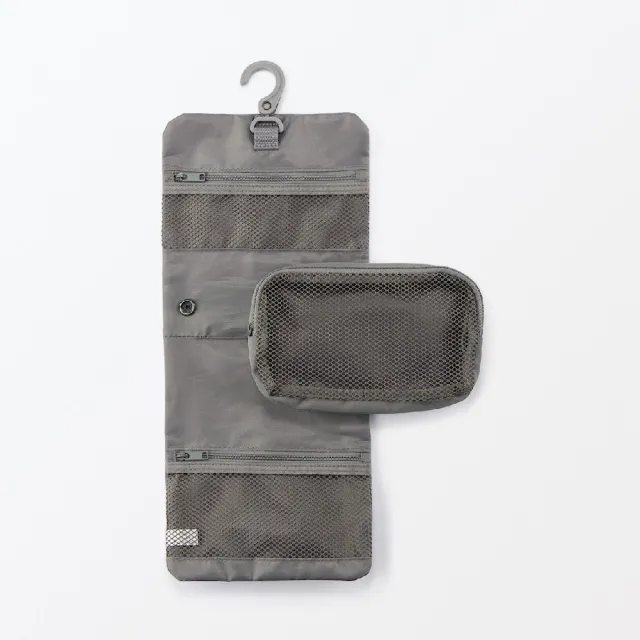 【MUJI 無印良品】聚酯纖維吊掛可拆收納包 約12×18×4.5cm