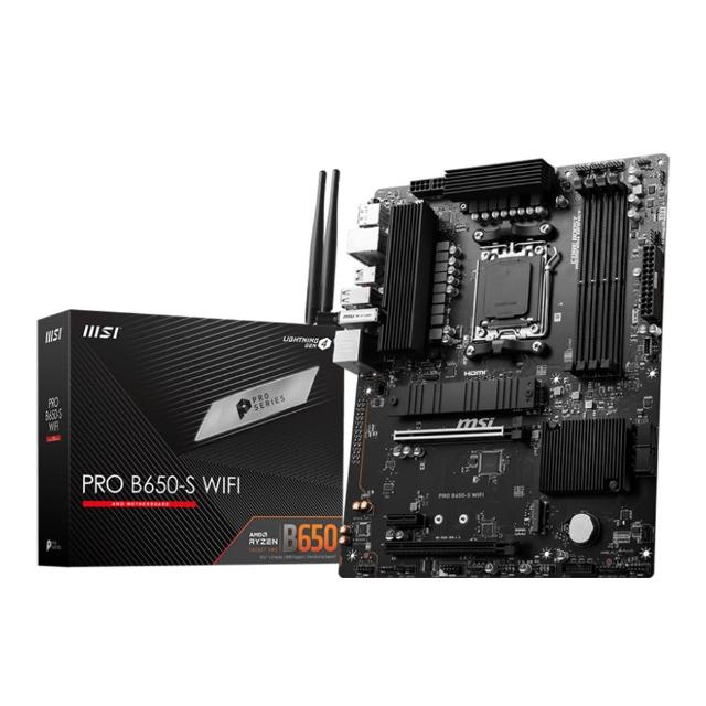 【MSI 微星】C+M組合★PRO B650-S WIFI 主機板+ AMD Ryzen 9-9900X3D 12核心 CPU處理器(4.4GHz)