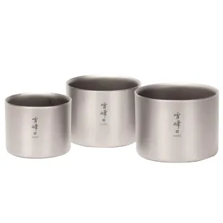 【Snow Peak】SnowPeak 雪峰鈦雙層杯-中型 200ml(悠遊戶外)