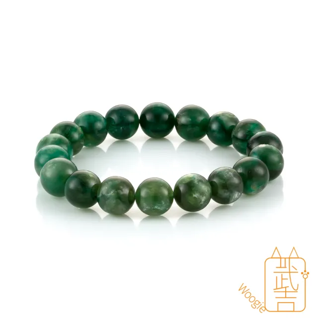 【Woogie武吉珠寶】暴閃綠祖母晶手鍊(深綠祖母晶11-12mm)