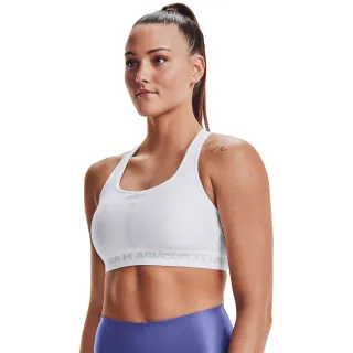 【UNDER ARMOUR】女 Crossback 中衝擊運動內衣_1361034-100(白色)