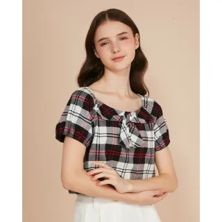 【SCOTTISH HOUSE】C50船領領結上衣-黑白紅格 CIWB1306