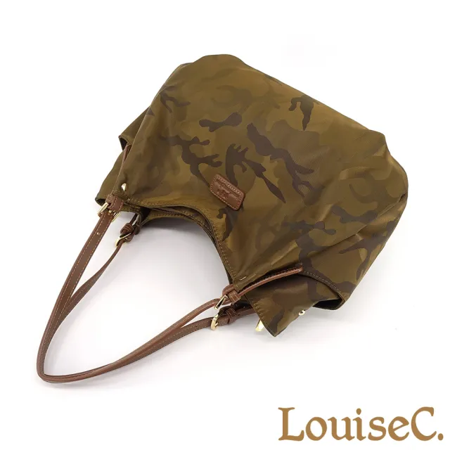 【LouiseC.】雙11 Tree House 牛皮 輕盈尼龍 優雅高質感迷彩 肩背斜背防水包 5色 可拆式內袋設計 CC02478