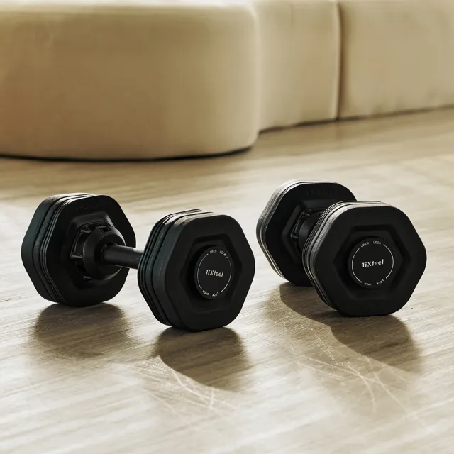【Tixteel】XT GRIP快鎖組合式啞鈴23公斤2入+MFB-110重訓椅組合(HOME GYM推薦套組)
