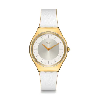 【SWATCH】PEARL GLEAM 超薄金屬手錶/男錶/女錶/瑞士製造 SYXG128(38mm)