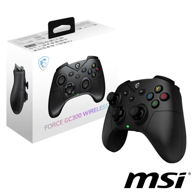 【MSI 微星】控制器超值組合★FORCE GC300 WIRELESS 遊戲手把控制器(黑+白)