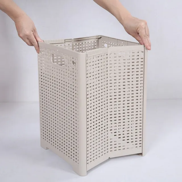 【NITORI 宜得利家居】可折疊收納洗衣籃 43L LMO SR2 DH(DECO HOME 折疊收納 收納洗衣籃 洗衣籃)