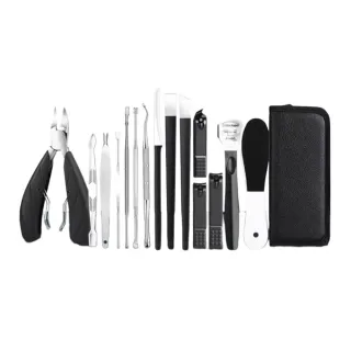 【修腳工具組】不鏽鋼甲溝炎指甲鉗16件組(凍甲指甲剪 嵌甲死皮剪 鷹嘴鉗 指甲刀 修剪指甲護理套裝)