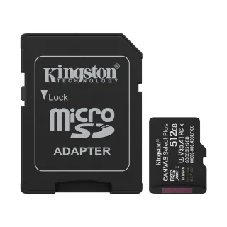 【Kingston 金士頓】Canvas Select Plus Micro SD SDXC SDCS3/512GB 記憶卡(SDCS3/512GB)