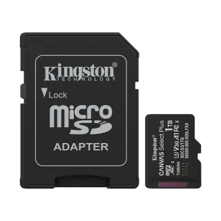 【Kingston 金士頓】Canvas Select Plus Micro SD SDXC SDCS3/1TB 記憶卡(SDCS3/1TB)