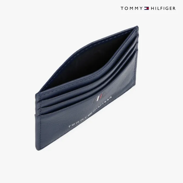 【TOMMY HILFIGER】官方旗艦館 中央條紋票卡夾_藍色