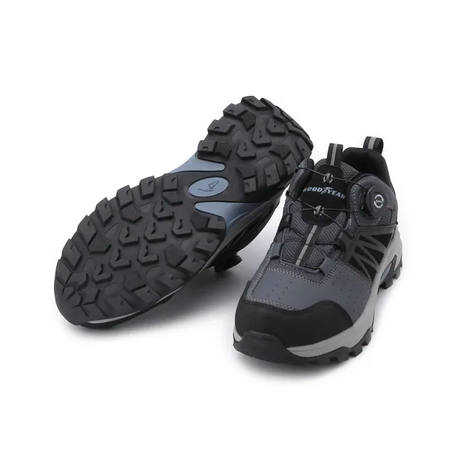【GOODYEAR 固特異】巔峰者 旋鈕防潑水機能戶外鞋 深藍 男鞋 GAMO53416