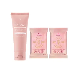 【TRIFORCE 翠芙思】私密守護組 私密凝露＋白茶濕巾*2(私密處清潔 潤滑液 私密處保養 私密濕巾 水潤)