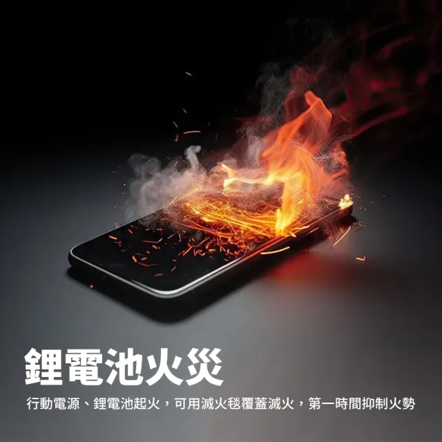 【防災專家】台灣製 防火毯 居家露營兩用(鋰電池火災 滅火防火逃生 快速收納 滅火毯 防火布 車用 滅火墊)