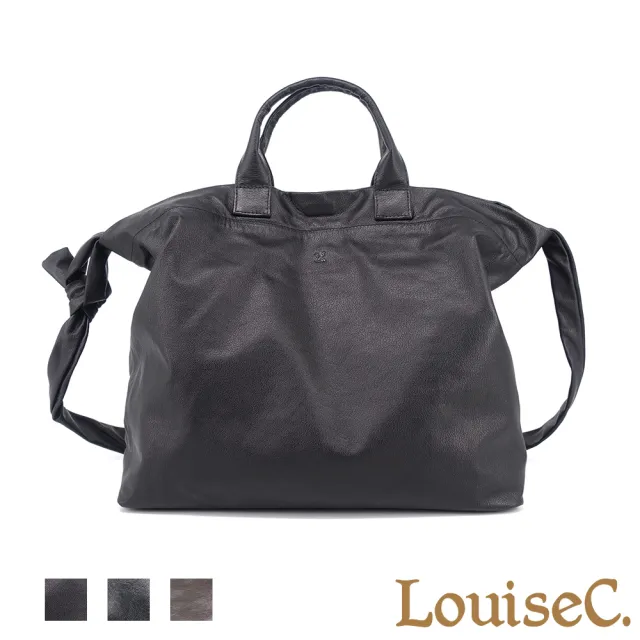 【LouiseC.】雙11 Tree House 超輕盈軟牛皮中性托特TOTE手提斜背大真皮包-3色(YS77005)