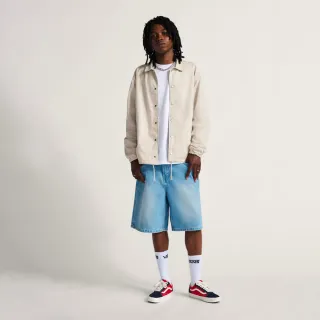 【VANS】官方旗艦 Premium LX Jort 淺藍色牛仔短褲